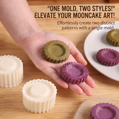 🥮 Bakery-Quality Desserts at Home! Creative Double-Ended Pastry & Mooncake Stamp Mold ✨