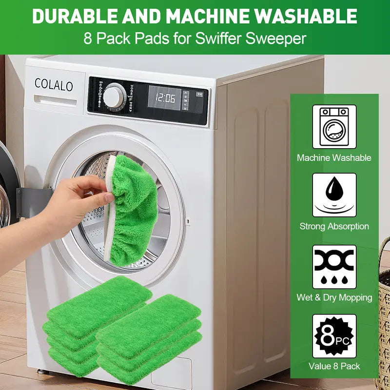 🧹🌱 Microfiber Mop Pads Compatible with Swiffer Sweeper Mop