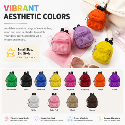 🎒Mini Backpack Coin Pouch &amp; Bag Charm