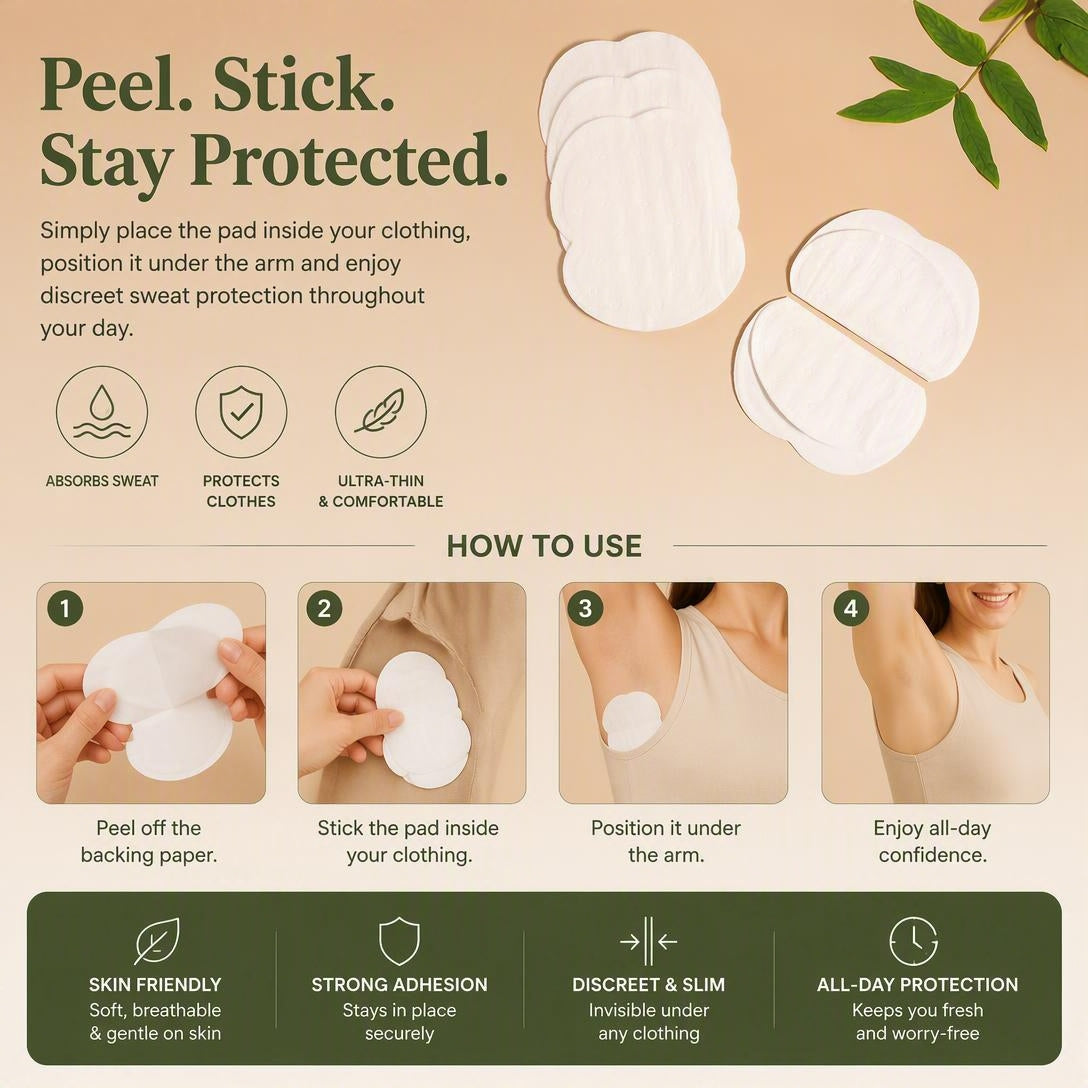 Invisible Disposable Underarm Sweat Pads（10Pcs）