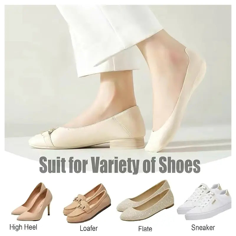 Women's Invisible Sponge Stockings, Simple Invisible Ankle Stockings