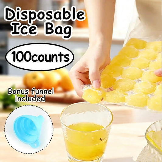 100 Packs Of Disposable Transparent Refrigeration Ice Packs