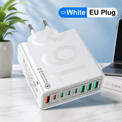 Portable Smart 8-Port Charger, Suitable For A Variety Of Devices
