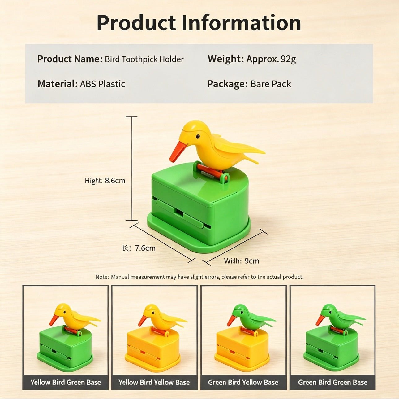 Super fun woodpecker toothpick holder