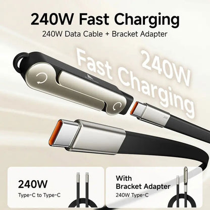 🔥Hot Sale 49% off🌟🔌 240W Super Fast Charging 360° Rotating Invisible Stand