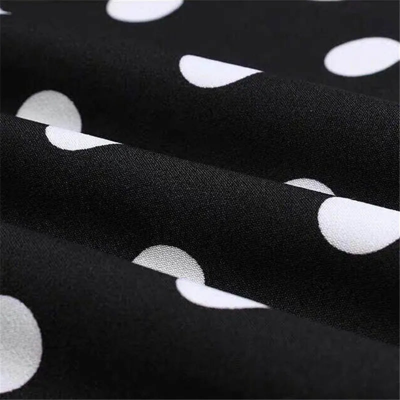 🔥Hot Sale 49% off🌟🍒 Women Vintage Polka Dot Slim High Waist Dress