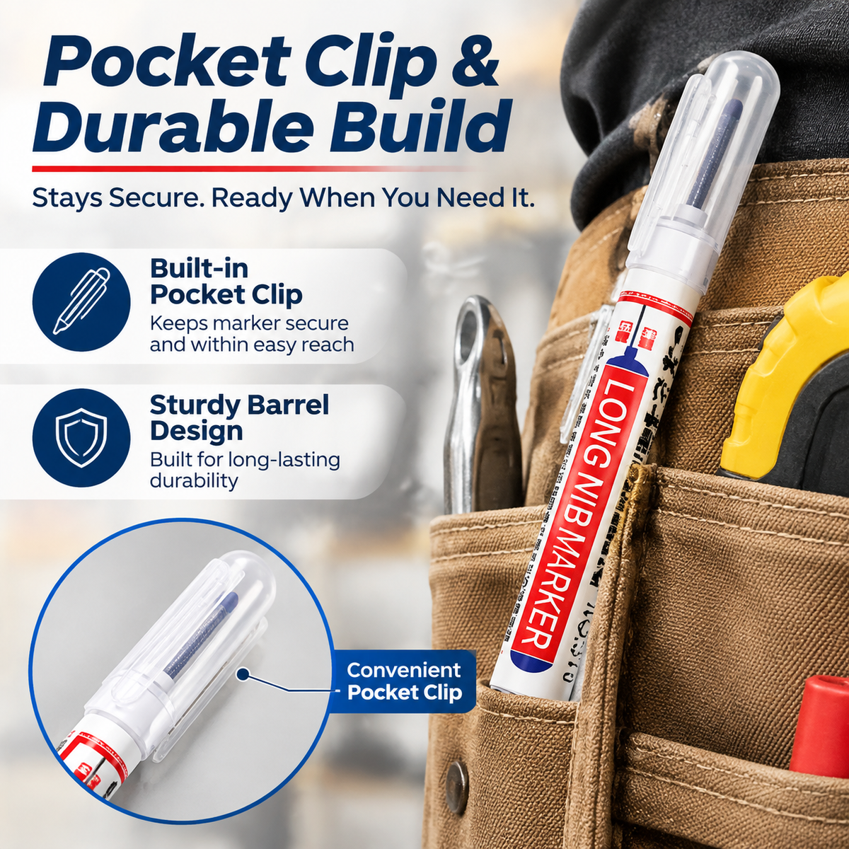 ✍️ Long-nib deep-hole markers (pack of five)
