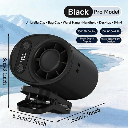 🔄Portable rechargeable clip-on mini fan