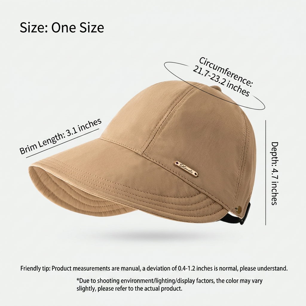☀️Face-covering sun hat, UV protection black rubber sun hat,