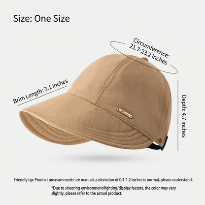 ☀️Face-covering sun hat, UV protection black rubber sun hat,