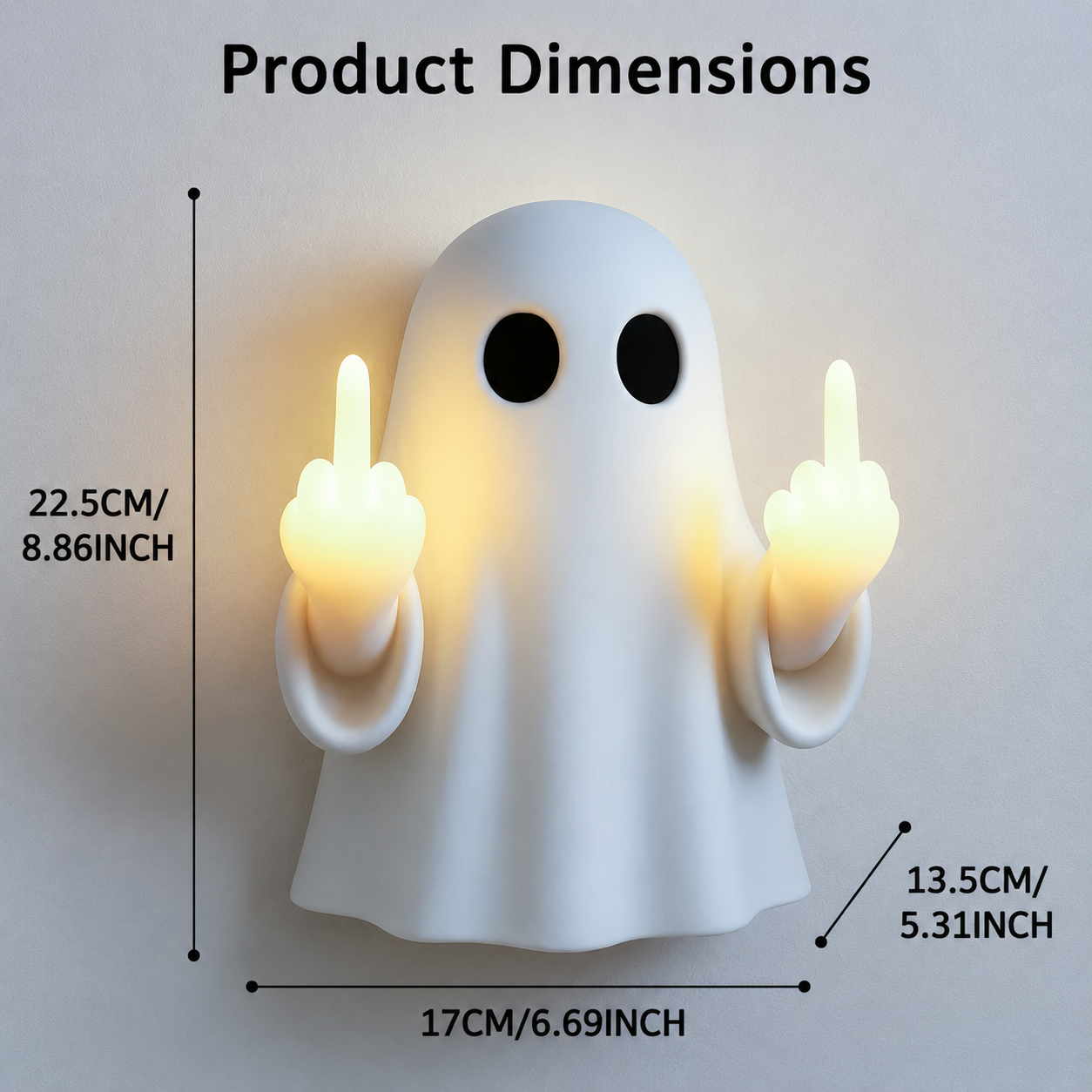 👻🖕Halloween ghost middle finger night light