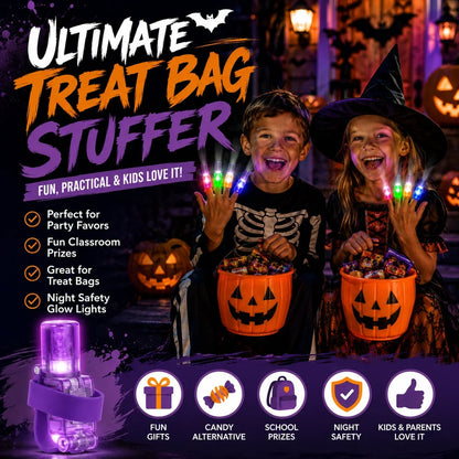 🎃 Halloween Finger Projection Lights – Fun LED Glow Toy & Party Favor Gift 👻