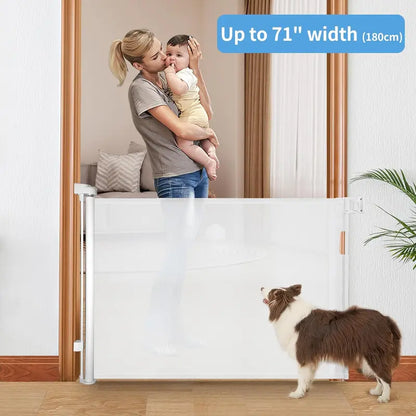 🔄🐾 Retractable Baby Gate,Mesh Baby Gate or Mesh Dog Gate