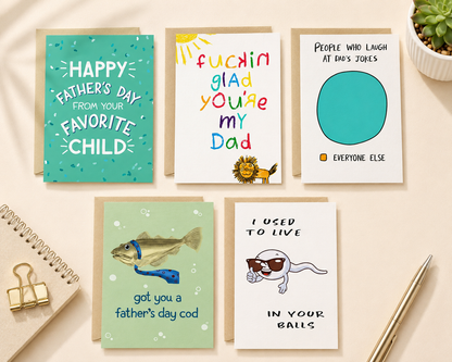 Cute First Fathers Day Card for New Dad（10pcs）