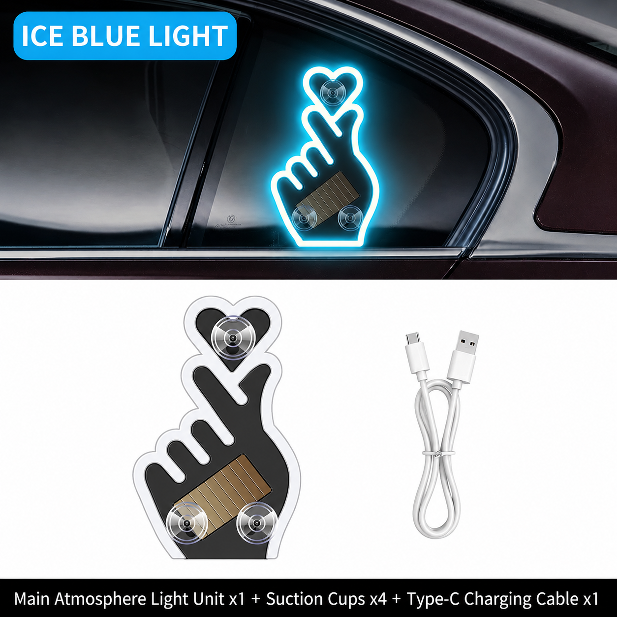 Ice Blue Finger heart