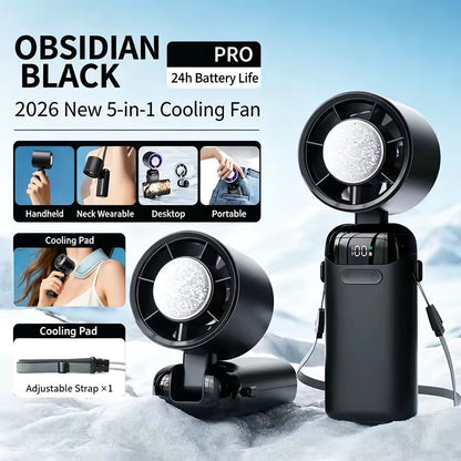 Portable handheld electric fan