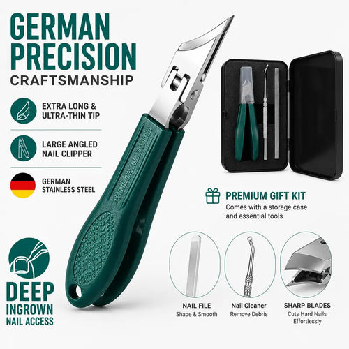 💨Wide Jaw Opening Anti-Splash Slanted Eagle Beak Beveled Nail Clipper Set