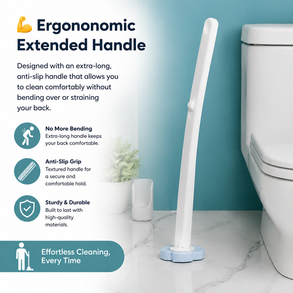 🧼Disposable toilet brush and brush holder set