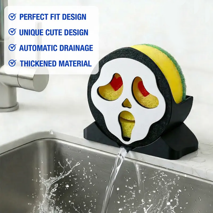 💧👻Screaming Ghost-Shaped Foam Stand (with Drainage Holes)