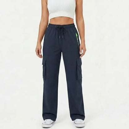 Multi-Pocket Design Slim Straight Leg Casual Trousers