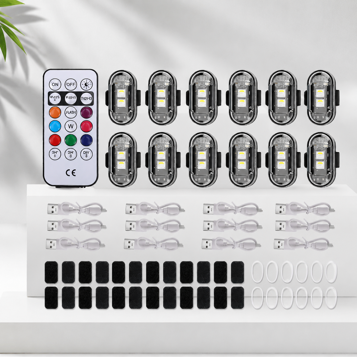 12 lights + remote control