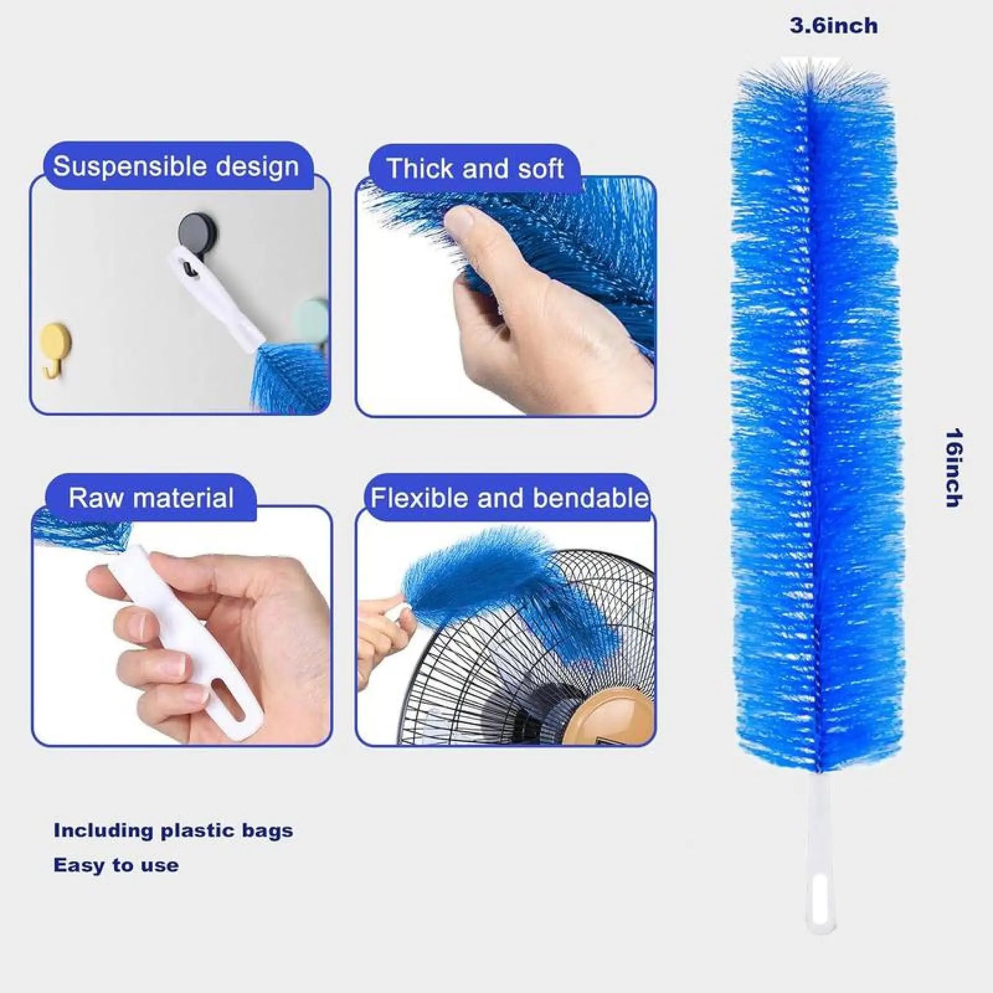 🪥2-pack of flexible microfiber brush heads