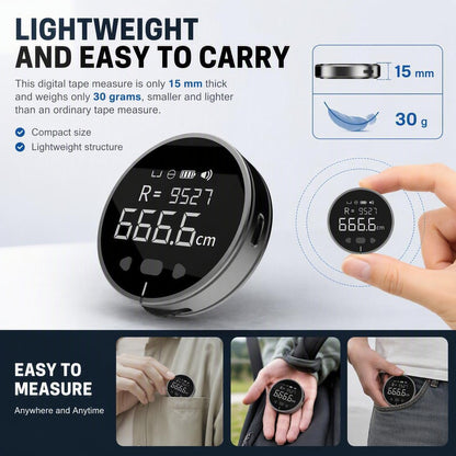 Electronic Digital Tape Measure, with LCD Display,Curved Surface Rolling Measuring Tool
