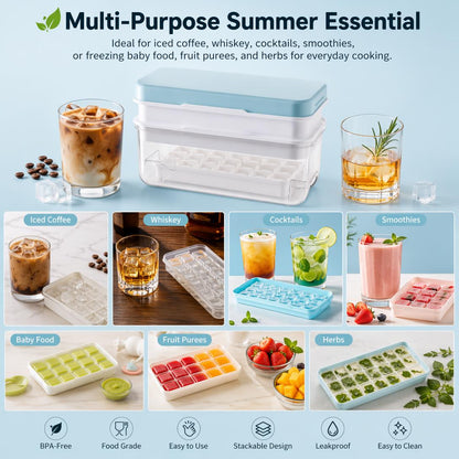 🧊Stackable ice cube tray set - with lid and storage box