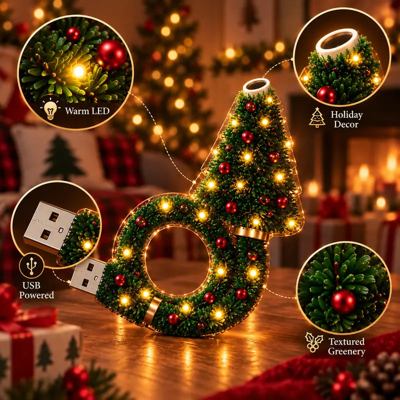 USB Plug-In Christmas Projector Night Light