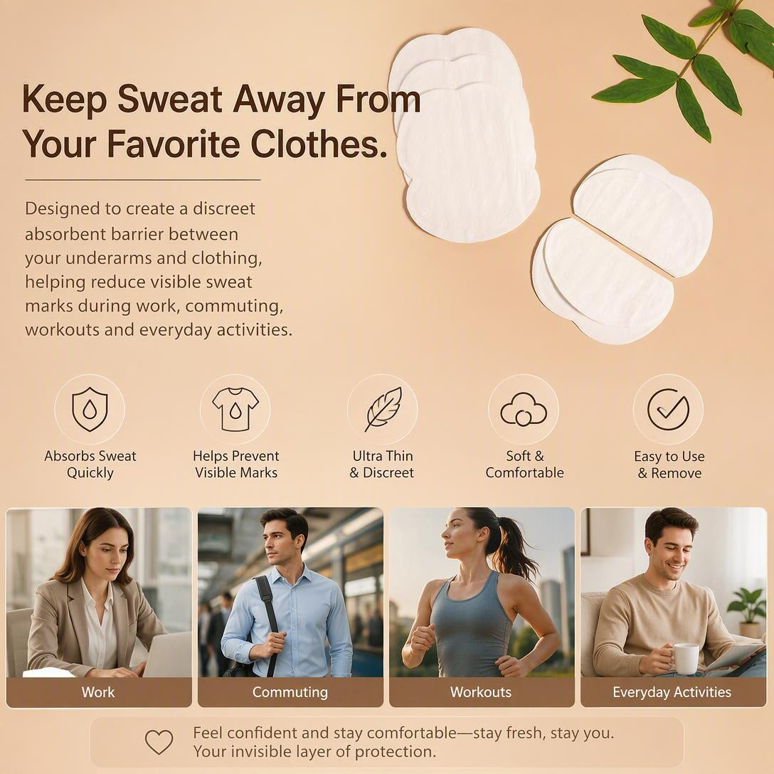 Invisible Disposable Underarm Sweat Pads（10Pcs）