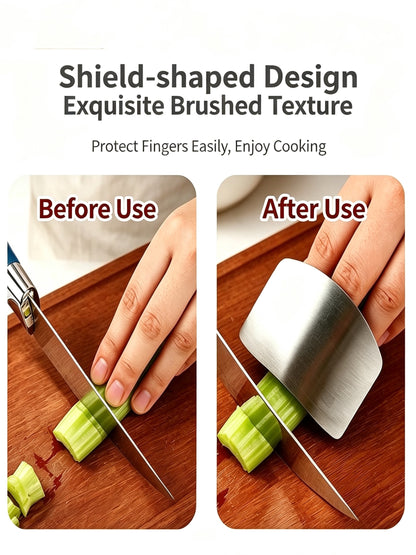 Safe‑Cut Stainless‑Steel Finger Guard, Avoid Cutting Fingers When Cooking
