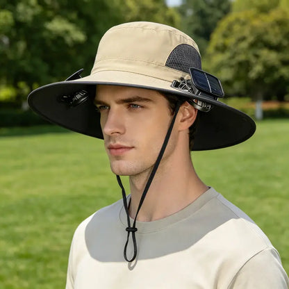 💨 UPF 50+ Sun Protection Dual Solar Fan Fishing Hat