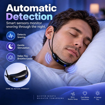 😴 Smart Electric Anti-Snore Device – Automatic Detection for Quiet Deep Sleep! 🌙