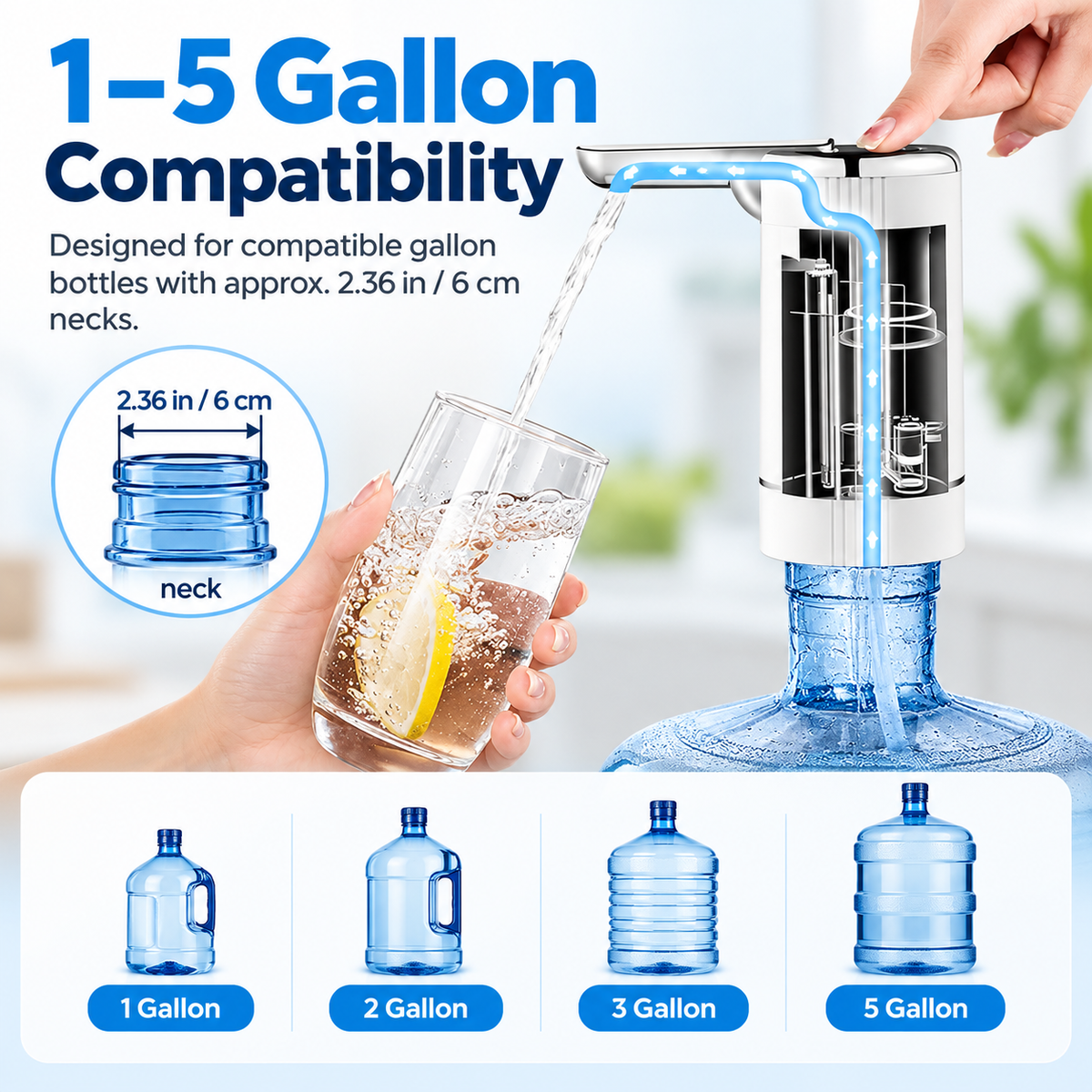 Automatic Foldable Water Bottle Pump