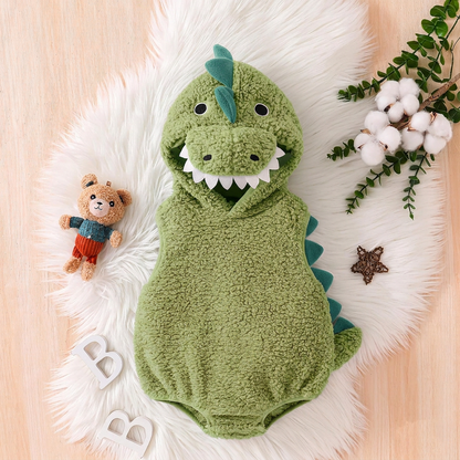 🦖Cute baby dinosaur costume sleeveless bodysuit