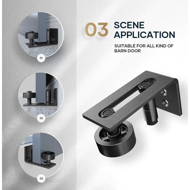 ⚙️Barn door floor guide - adjustable support rollers