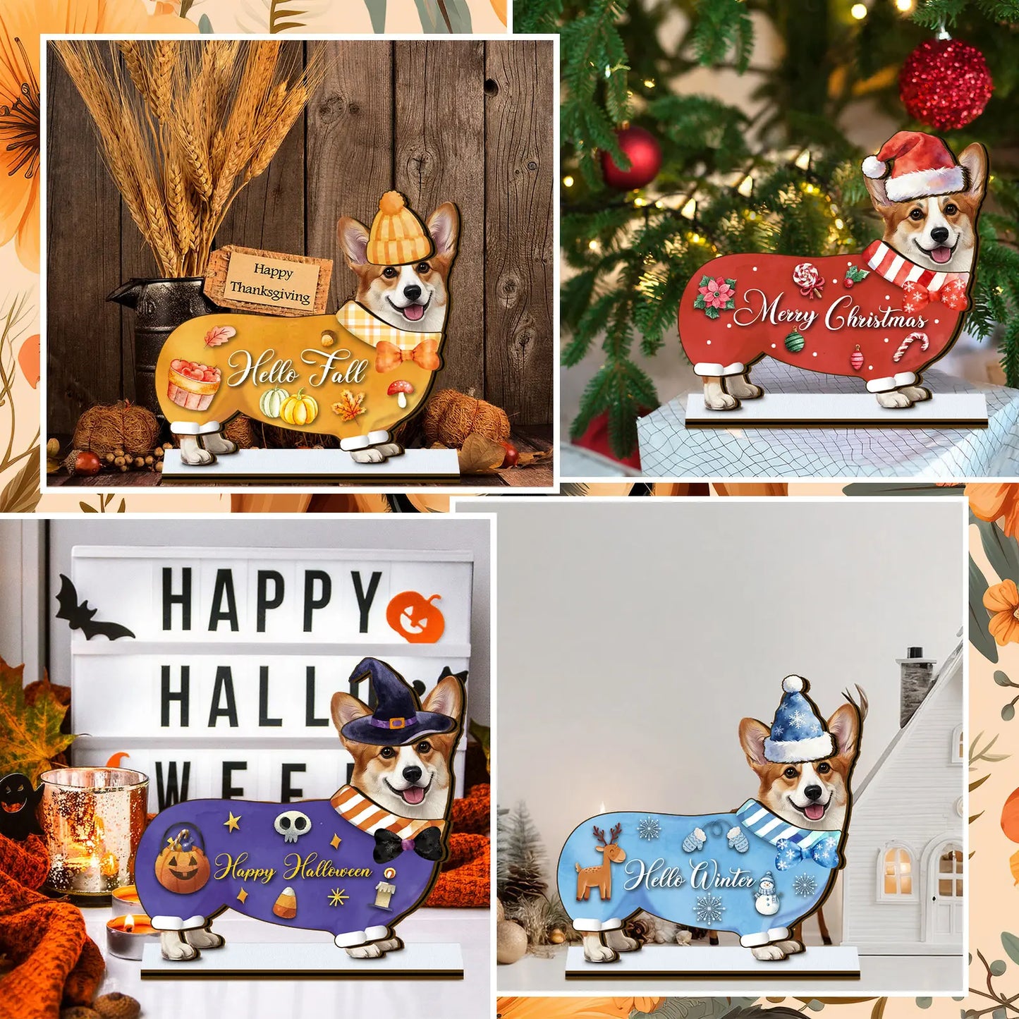 🎨Cute Animal Wooden Signs, Desktop Decor & Gifts