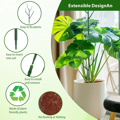🌿6 Pcs Stackable Monstera Plant Support – Support for Climbing and Potted Plants