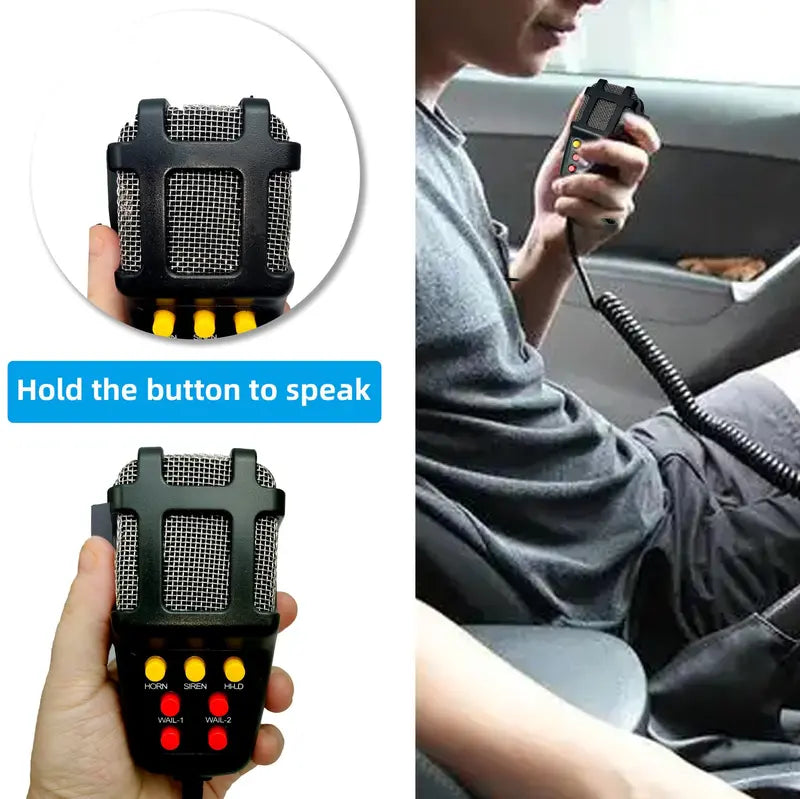 🚗🔊 12V Power Car Exterior Sound Speaker Kit with Mic, 7-Tone Horn