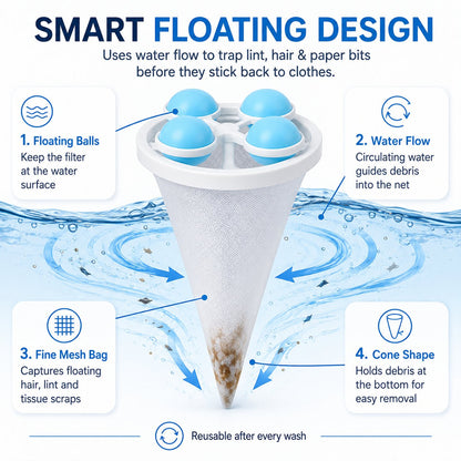 👚Floating Lint & Hair Catcher（3pcs）