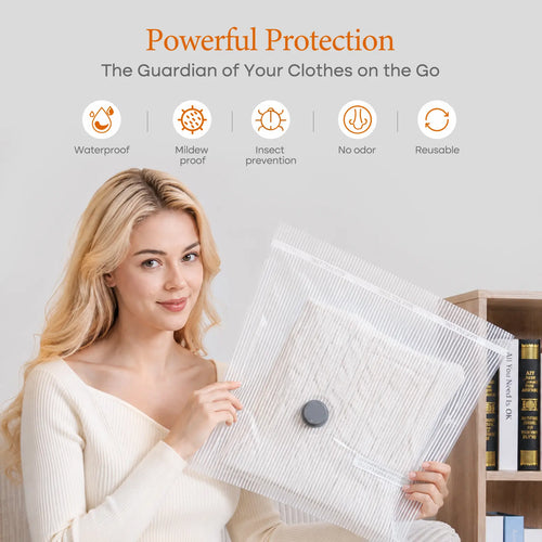 🧳💨 Vacease Cordless Travel Vacuum Bag Set with Rechargeable Air Pump