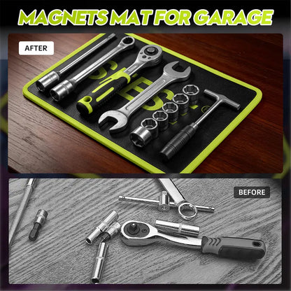 🧲🛠️ Flexible Magnetic Tool Mat & Tray Holder