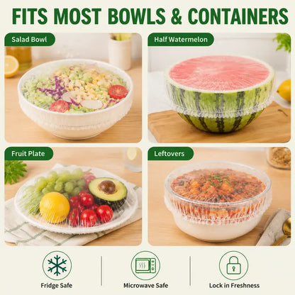 🥗100 PCS Disposable Elastic Food Covers