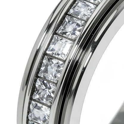✨Simple single-row diamond rotating ring