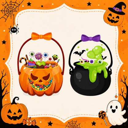 🍬Halloween Pumpkin Pot Candy Bag