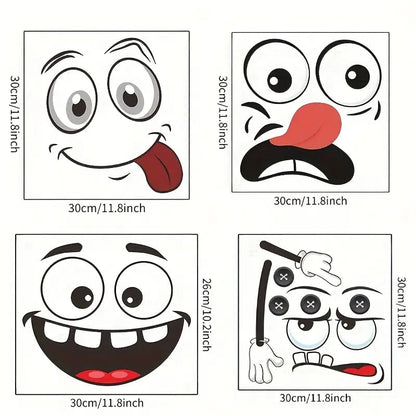 🔥Hot Sale 49% off🌟🎭 4pcs Interesting Cartoon Face Stickers
