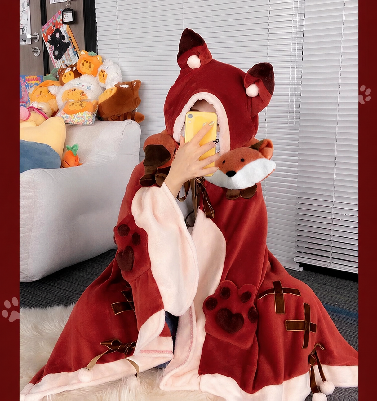 🎁【summerween】1pc Unisex Wearable Blanket Bat  Hooded Cape