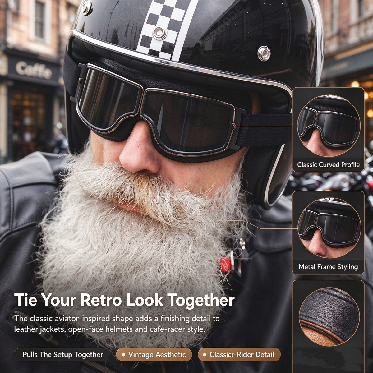Vintage Windproof Motorcycle Riding Goggles