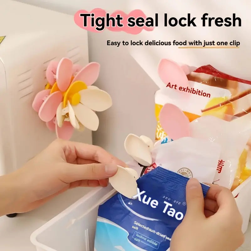 🌸Lotus Flower Refrigerator Magnet Snack Clip