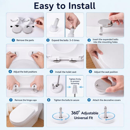 🔩 2-Pack Toilet Seat Expansion Bolts – Stainless Steel Replacement Fasteners